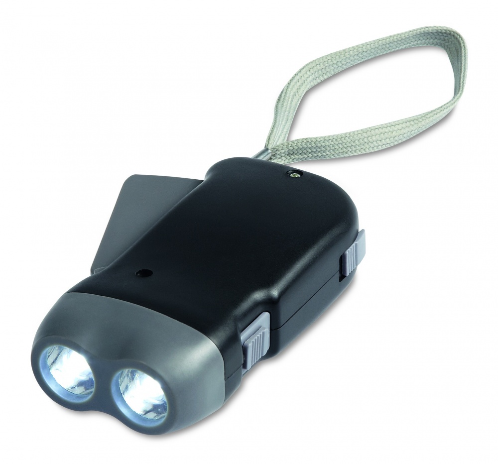 Logotrade firmakingid pilt: 2 LED-dünamo taskulamp