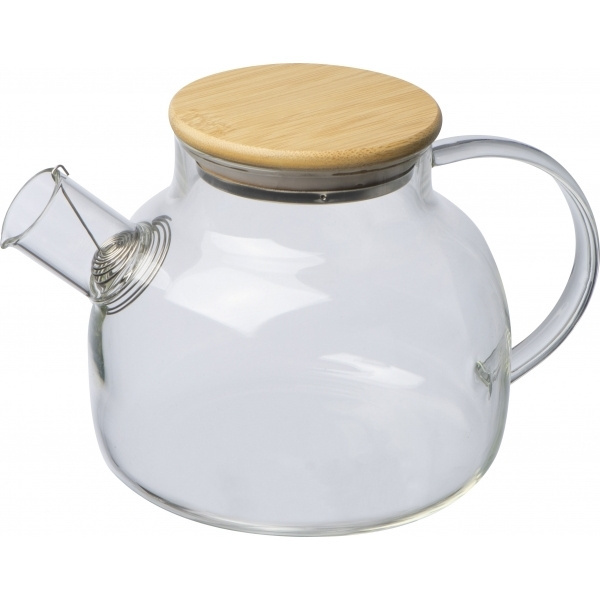 Logo trade ärikingituse pilt: Bambusest kaanega klaaskann FRANKFURT 1000ml