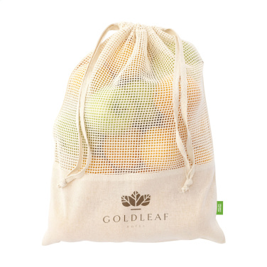 Logo trade firmakingitused foto: Natura Organic GOTS võrgust puuviljakott (120 g/m²)
