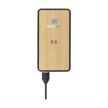 Logotrade ärikingituse foto: Boru Bamboo RCS taaskasutatud ABS Powerbanki juhtmeta laadija
