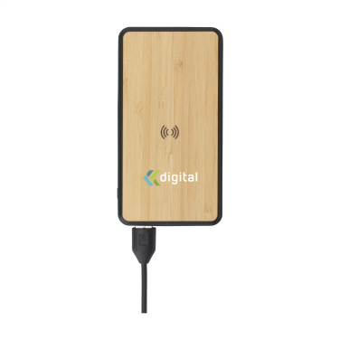 Logo trade firmakingi pilt: Boru Bamboo RCS taaskasutatud ABS Powerbanki juhtmeta laadija
