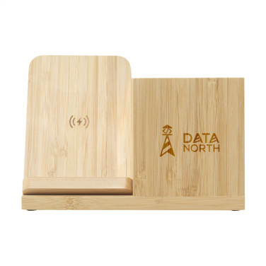 Logo trade ärikingituse pilt: Bamboo Boss 15W laadija/pliiatsihoidja