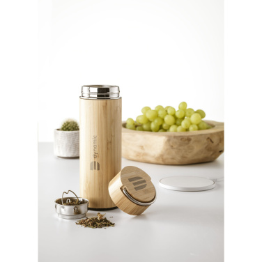 Logo trade reklaamkingituse pilt: Nikko 330 ml bambusest termopudel/termotass