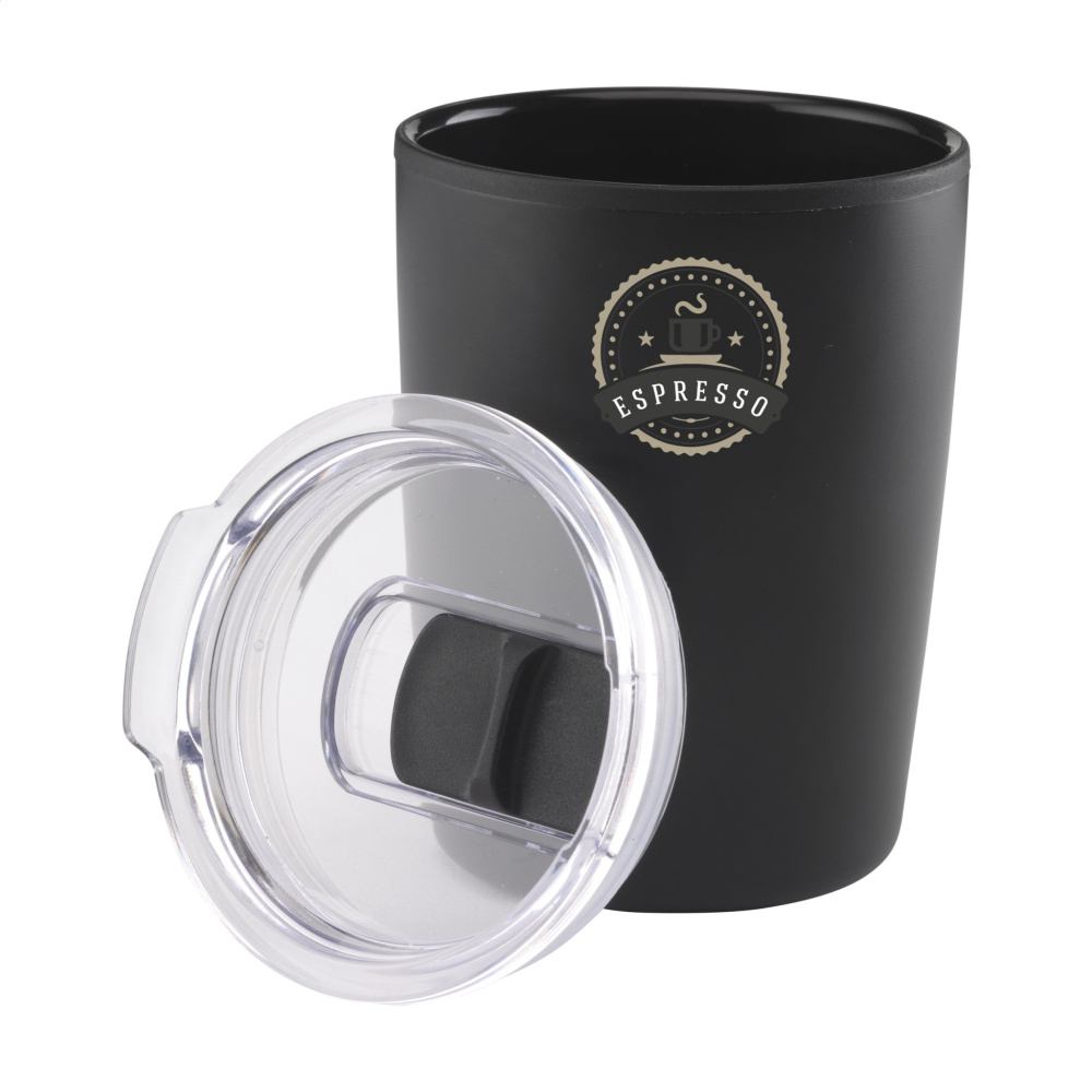 Logo trade reklaamkingitused foto: Espresso-to-Go kruus RCS taaskasutatud terasest 170 ml