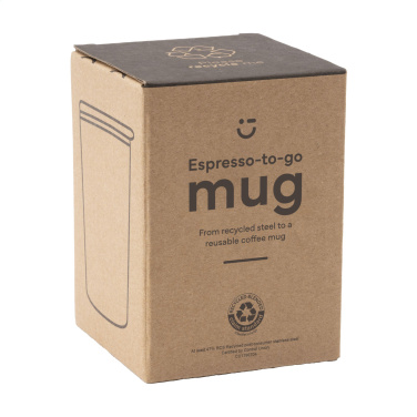 Logo trade ärikingi pilt: Espresso-to-Go kruus RCS taaskasutatud terasest 170 ml