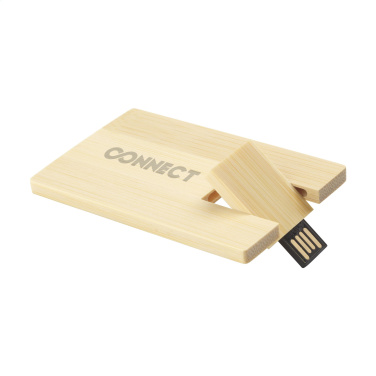 Logo trade firmakingituse pilt: Krediitkaart USB Bamboo 32 GB