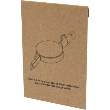 Logotrade meene foto: Citala 5-in-1 taaskasutatud plastist 90 cm kiirlaadimiskaabel