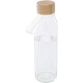 Porto 500 ml klaasist veepudel bambusest korgiga, Läbipaistev selge