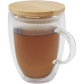 Leona 350 ml klaastass bambusest kaanega, Läbipaistev selge