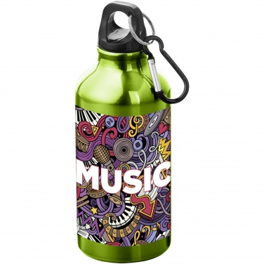 Logotrade mainoslahjat kuva: Oregon 400 ml:n alumiininen vesipullo karabiinikoukulla