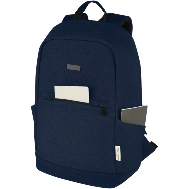Logo trade mainoslahjat tuotekuva: Joey 15,6" GRS-kierrätetystä kankaasta valmistettu varkaudenestoreppu kannettavalle 18 l