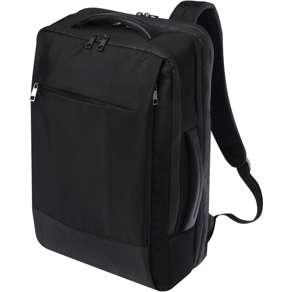 Logotrade liikelahjat mainoslahjat tuotekuva: Expedition Pro 17 tuuman GRS-kierrätetystä materiaalista valmistettu laajennettava reppu kannettavalle, 35 l