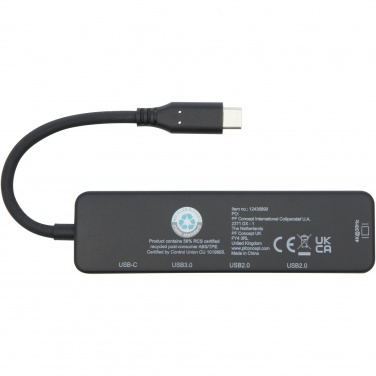 Logotrade liikelahjat mainoslahjat tuotekuva: Loop RCS -kierrätetystä muovista valmistettu multimediasovitin USB 2.0–3.0 HDMI -liitännällä