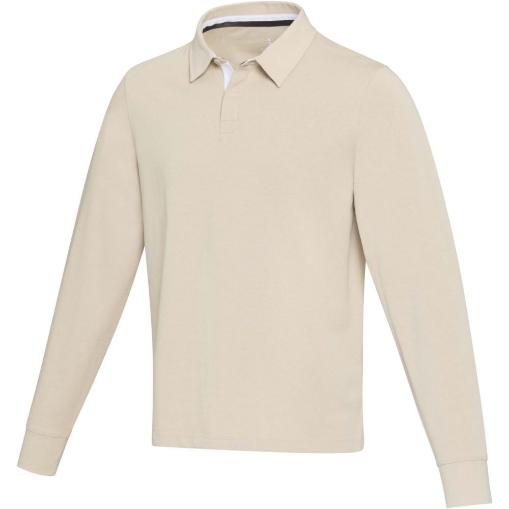 Logo trade mainoslahja ja liikelahja tuotekuva: Clyde unisex organic rugby polo sweatshirt