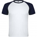 Indianapolis lyhythihainen urheilu-t-paita, unisex, Valkoinen/laivastonsininen