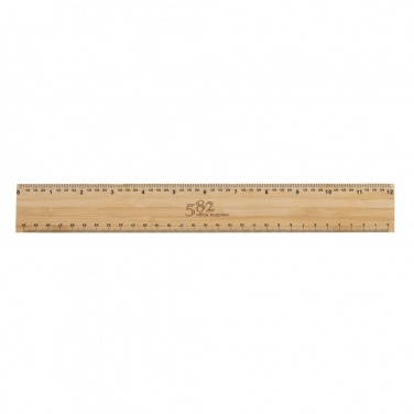 Logotrade mainostuotet kuva: Timberson ekstrapaksu 30cm kaksipuolinen bambuviivain