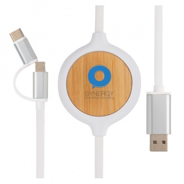 Logotrade mainoslahjat kuva: 3-in-1 5W bambu langaton laturi