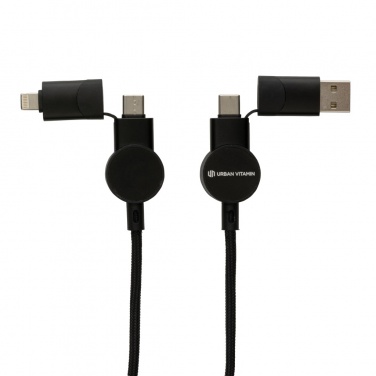 Logotrade liikelahja tuotekuva: Oakland RCS 1.2m 6-in-1 nopean latauksen 45W kaapeli