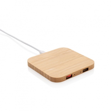 Logo trade liikelahjat mainoslahjat kuva: 5W bambulaturi USB:llä