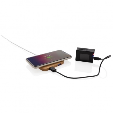 Logo trade liikelahjat mainoslahjat kuva: 5W bambulaturi USB:llä