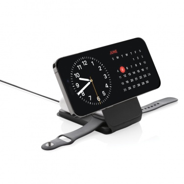 Logotrade liikelahjat mainoslahjat tuotekuva: Swiss Peak RCS rePU 15W 3-in-1 magneettinen langaton laturi