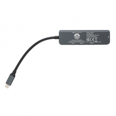 Logo trade liikelahjat mainoslahjat kuva: Terra hub HDMI tulolla kierrätetystä alumiinista