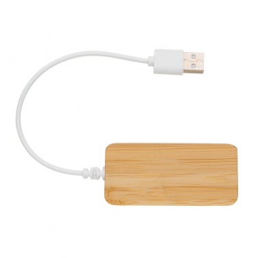 Logotrade mainoslahja tuotekuva: Bambuinen USB tyypin C hub