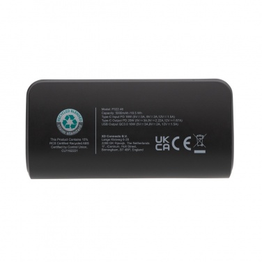 Logotrade liikelahja mainoslahja kuva: FlashCharge 5000mAh pikalatausvirtapankki RCS muovista
