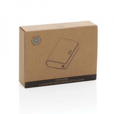 Logo trade liikelahjat mainoslahjat kuva: FlashCharge 10000mAh pikalatausvirtapankki RCS muovista