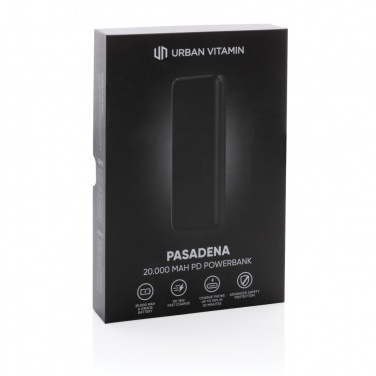 Logo trade liikelahja mainoslahja tuotekuva: Urban Vitamin Pasadena 20000 mAh PD varavirtalähde