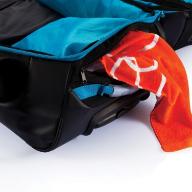Logo trade mainoslahja ja liikelahja tuotekuva: Suuri vetolaukku seikkailijoille