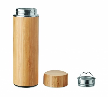 Logotrade mainostuotet kuva: Bambu termospullo 400 ml TAMPERE