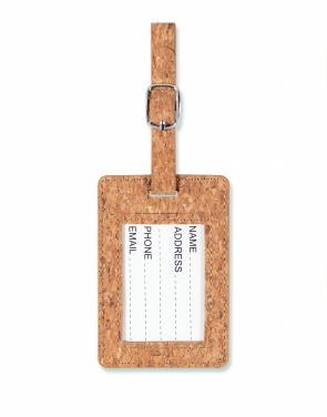 Logo trade liikelahja mainoslahja tuotekuva: Cork luggage tag