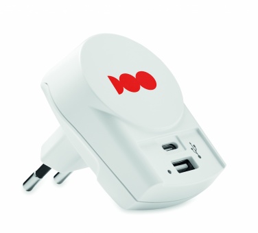 Logotrade liikelahjat mainoslahjat tuotekuva: Matka-adapteri USB-laturi
