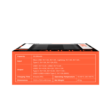 Logotrade mainostuote tuotekuva: POWER BANK SILICON POWER QX55 30000 MAH