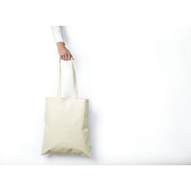 Logotrade mainoslahja ja liikelahja kuva: Luomupuuvillainen GOTS Shopper (140 g/m²) pussi