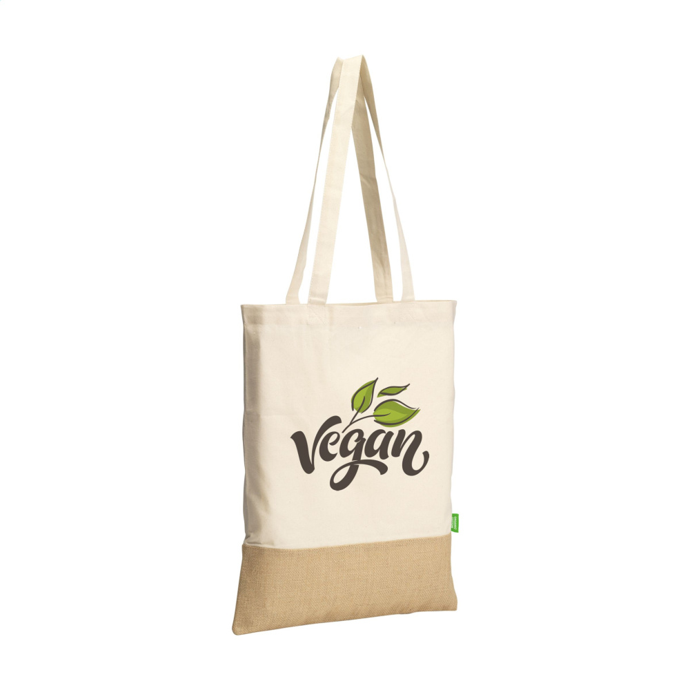 Logotrade liikelahjat kuva: Combi Organic Shopper (160 g/m²) pussi