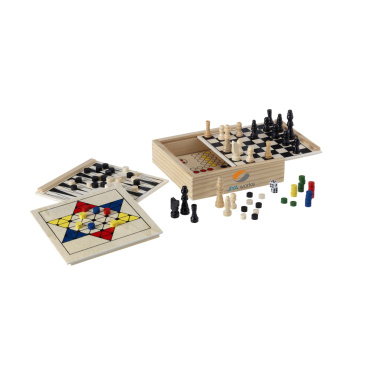 Logo trade liikelahjat mainoslahjat kuva: WoodGame 5-in-1 -pelisetti