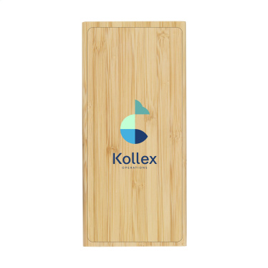 Logotrade liikelahja tuotekuva: Bamboo 8000 Wireless Powerbank langaton laturi