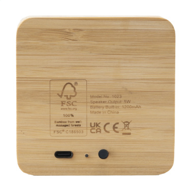 Logotrade liikelahjat mainoslahjat tuotekuva: Sonido 5W Bamboo langaton kaiutin