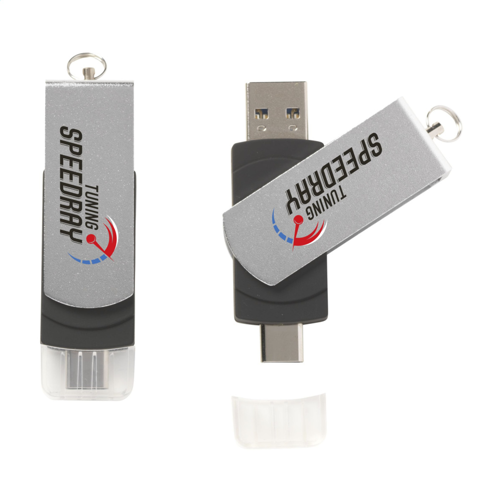 Logotrade mainoslahjat ja liikelahjat tuotekuva: USB Dual Connect 3.0 - Type-C 8 Gt