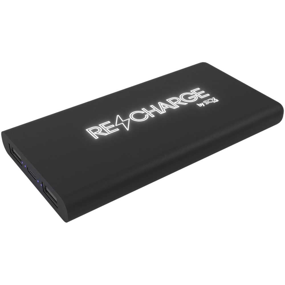Logo trade mainoslahja ja liikelahja tuotekuva: SCX.design P40 10 000 mAh:n valaistuva langaton varavirtalähde