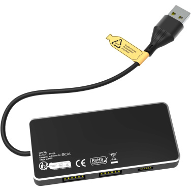 Logotrade mainostuote tuotekuva: SCX.design H20 8-in-1-USB-hubi kahdella tulolla ja 6 portilla