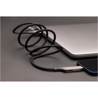 Logotrade liikelahja mainoslahja kuva: SCX.design C52 100 W:n rPET-muovista valmistettu magneettinen ultranopea 4-in-1-latauskaapeli 