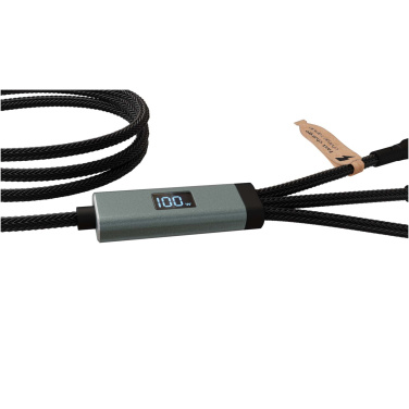 Logotrade mainoslahjat ja liikelahjat tuotekuva: SCX.design C53 100 W:n rPET-muovista valmistettu ultranopea 5-in-1-latauskaapeli