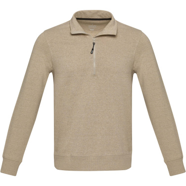 Logo trade mainoslahja ja liikelahja tuotekuva: Tin unisex Aware™-kierrätetty neljännesvetoketjullinen svetari