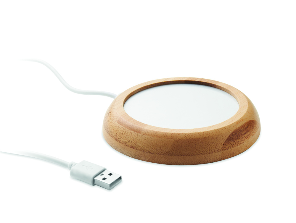 Logotrade mainoslahjat ja liikelahjat tuotekuva: Bambuinen mukilämmitin USB:llä