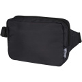 Trip Aware™ kierrätetystä materiaalista valmistettu 1 litran crossbody-laukku, Tasainen musta