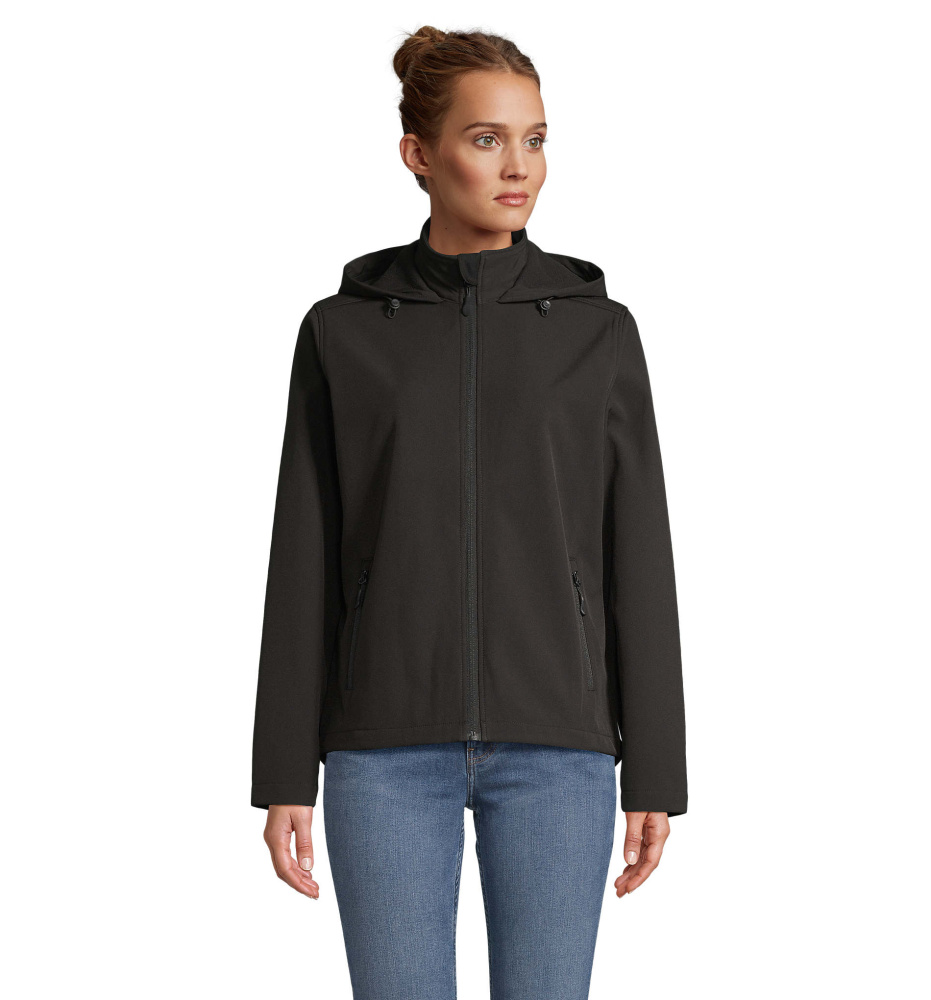 Logotrade mainoslahjat ja liikelahjat tuotekuva: RACE WOMEN HOODED JACKET