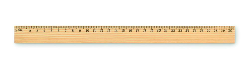 Logo trade mainoslahjat ja liikelahjat kuva: Puinen viivoitin 30cm